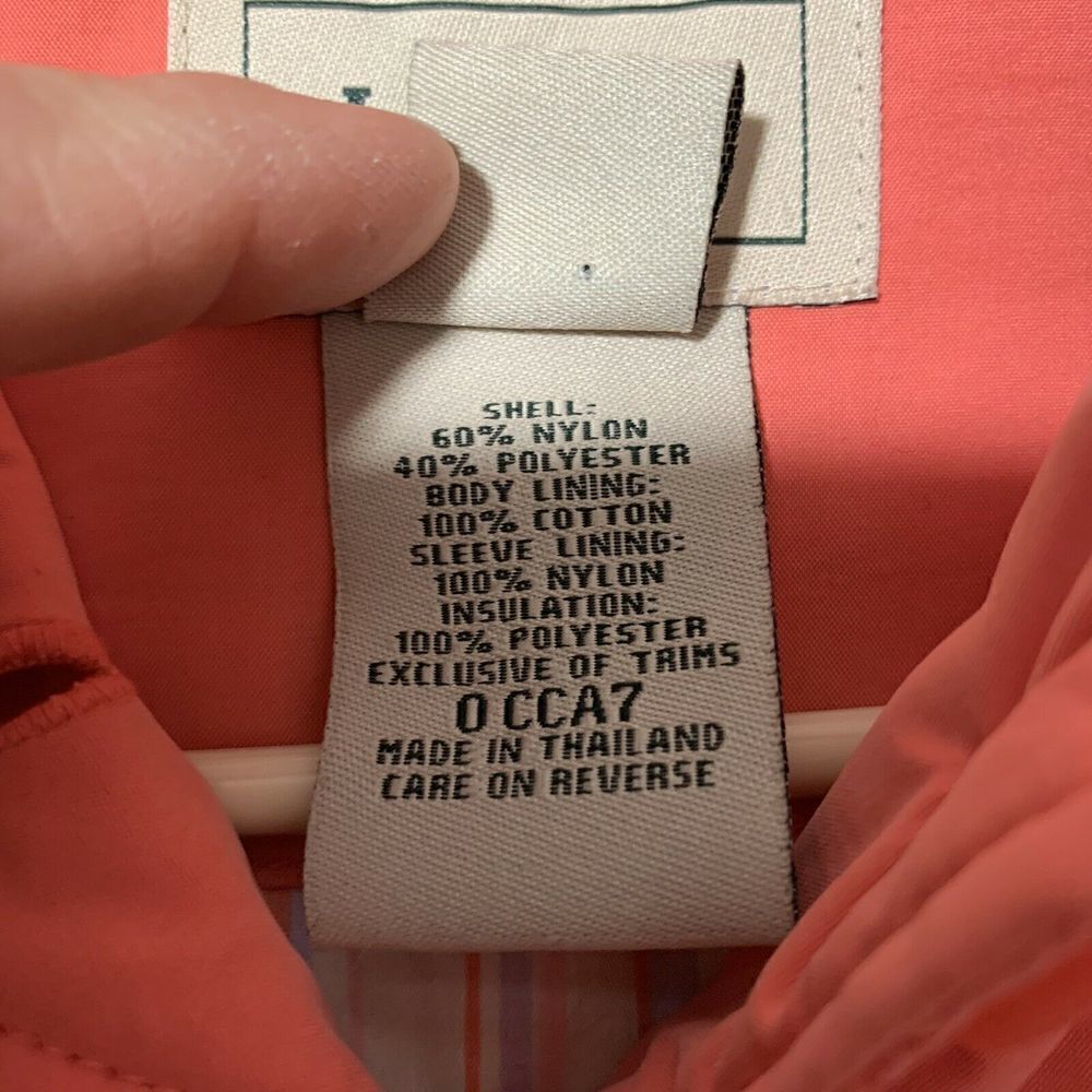 Ll Bean Womens Quilted Jacket Small Petite Orange - Picture 3 of 6